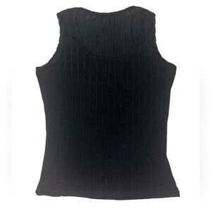 Women’s Black Ribbed Tank Top
